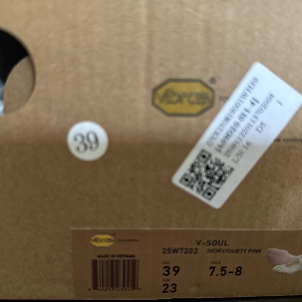 Vibram Off-White Pink Sole FiveFingers Toe Shoes 39 (7.5-8) - Picture 8 of 8